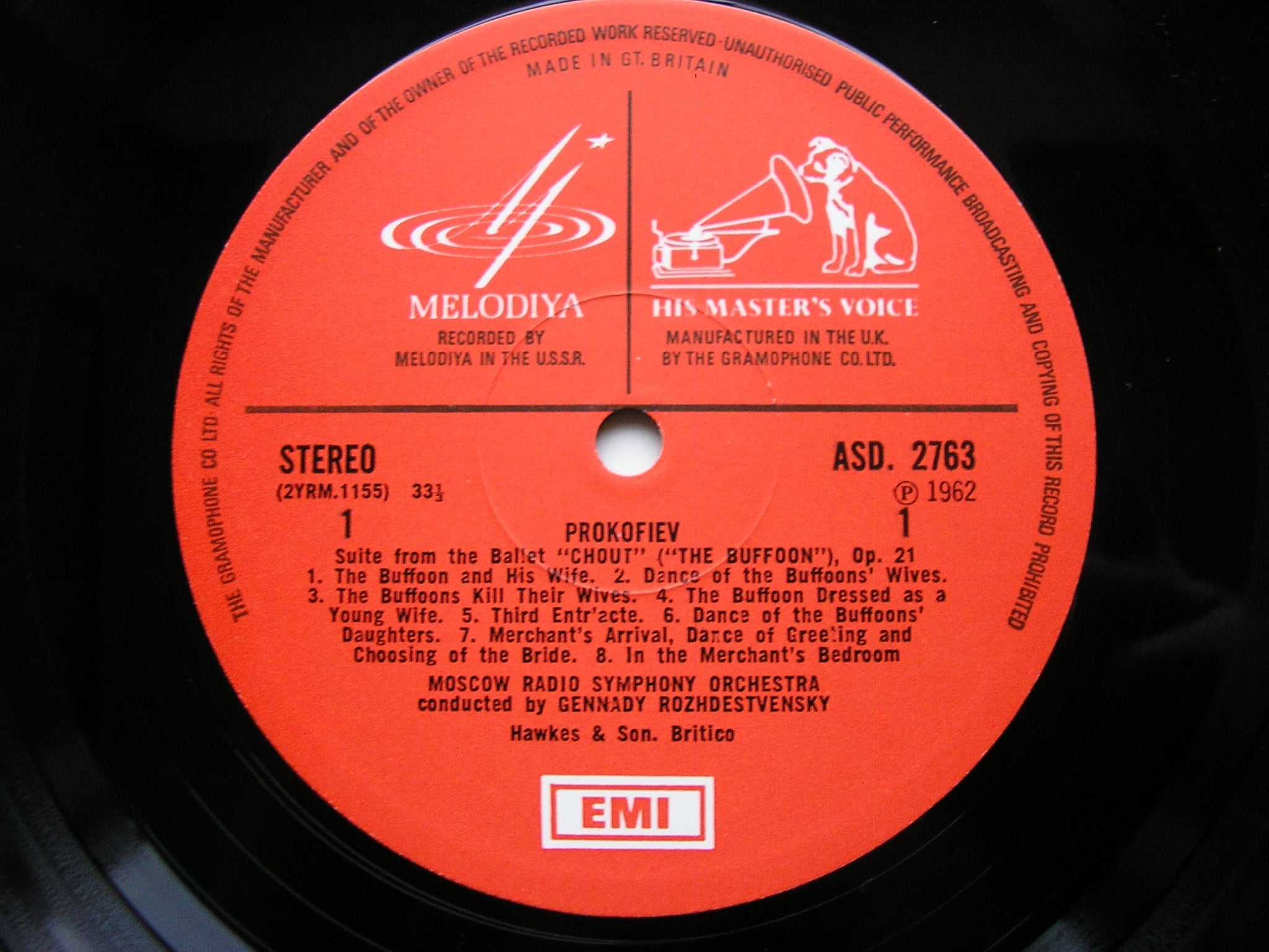 PROKOFIEV: CHOUT ballet suite / SHOSTAKOVICH: THE AGE OF GOLD ballet suite      ROZHDESTVENSKY / SHOSTAKOVICH / BOLSHOI / MOSCOW RADIO SYMPHONY    ASD 2763