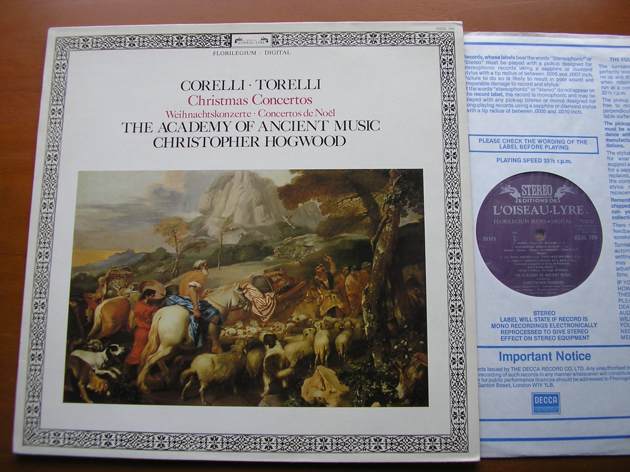 CHRISTMAS CONCERTOS: CORELLI / TORELLI / GOSSEC / WERNER: THE ACADEMY OF ANCIENT MUSIC / HOGWOOD    DSDL 709