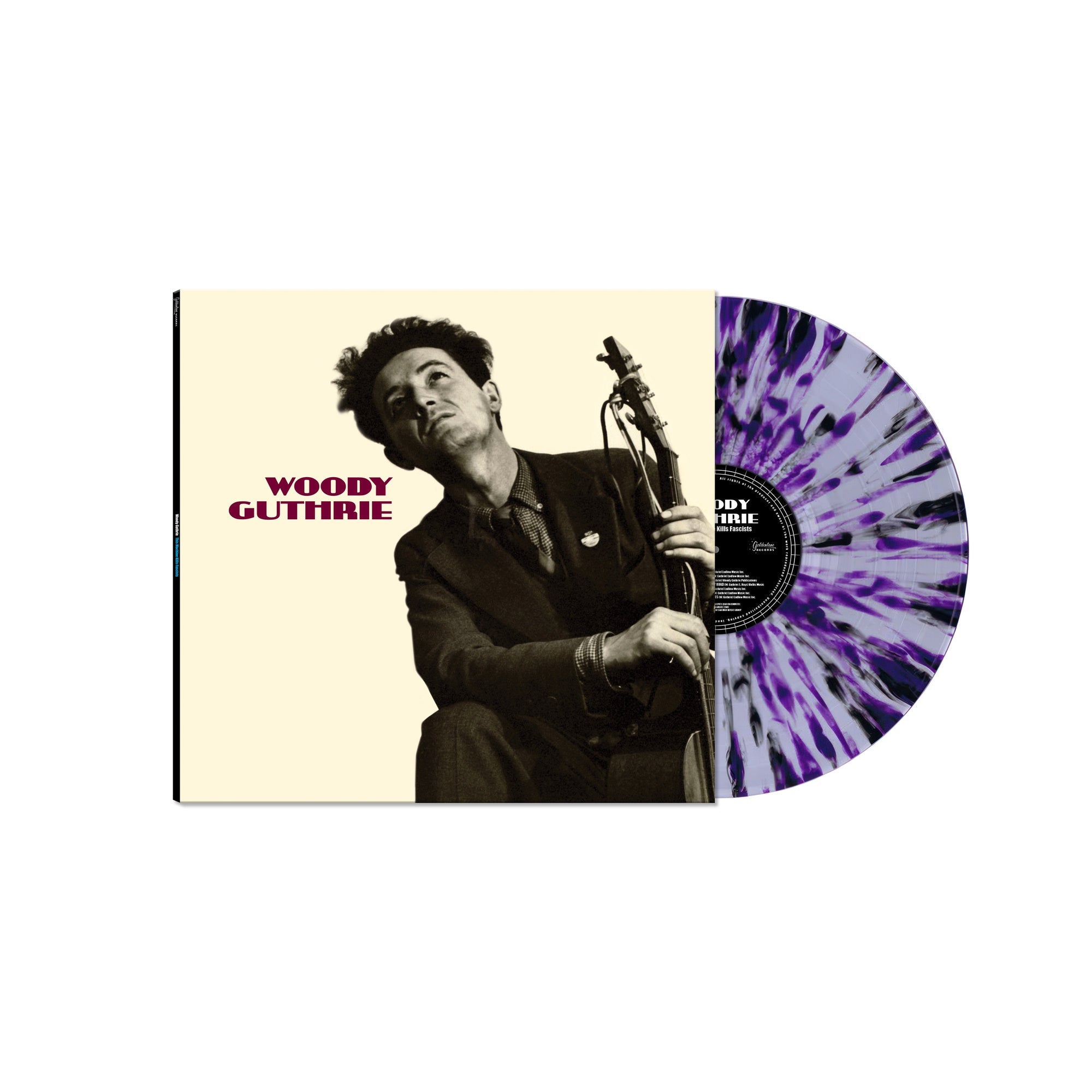 WOODY GUTHRIE 'THIS MACHINE KILLS FASCISTS' LP (Limited Edition, Purple/Clear/Black Splatter Vinyl Vinyl)