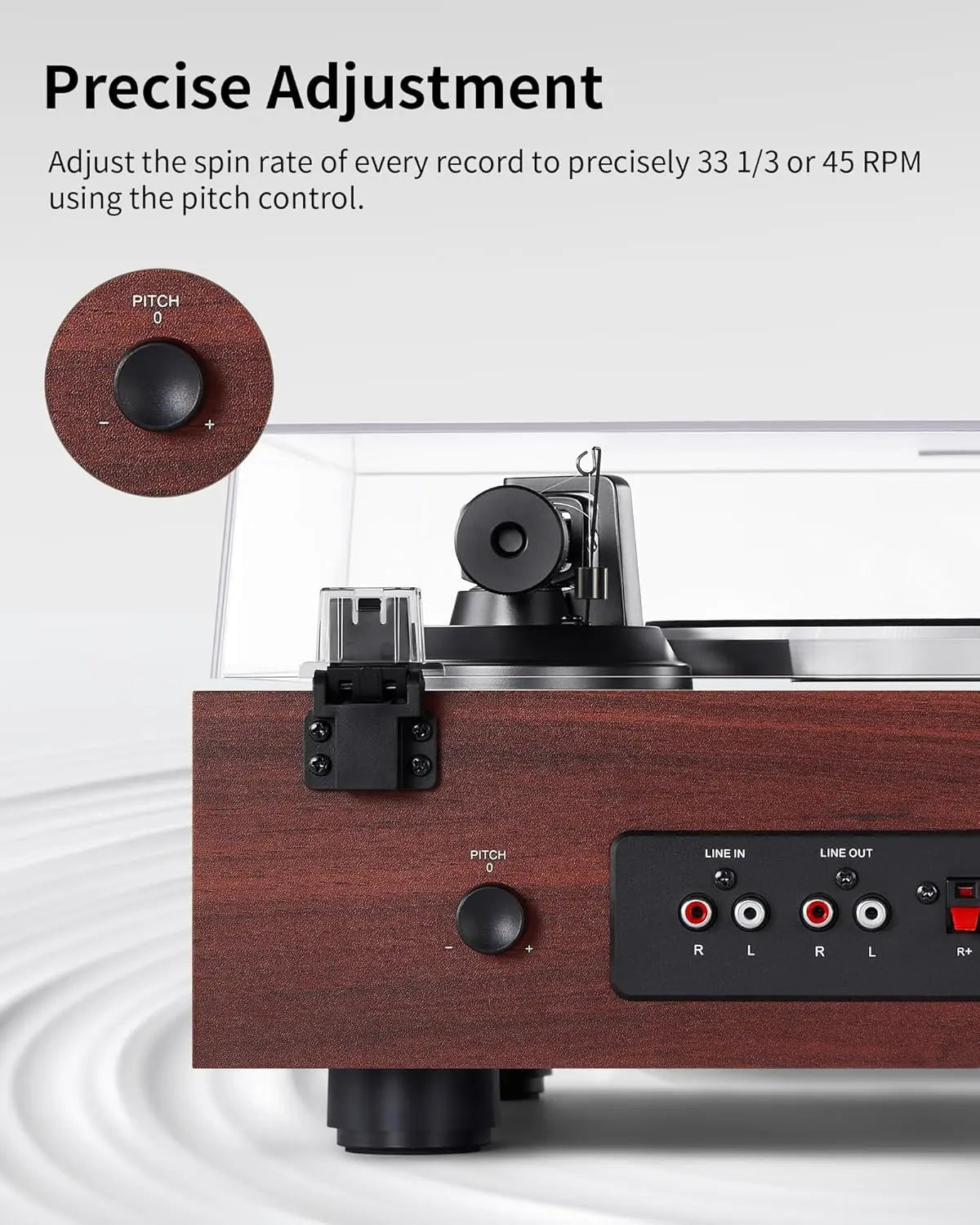 Angels Horn AH6 Hi-Fi Turntable System ¨C Premium Vinyl Record Player with Bookshelf Speakers
