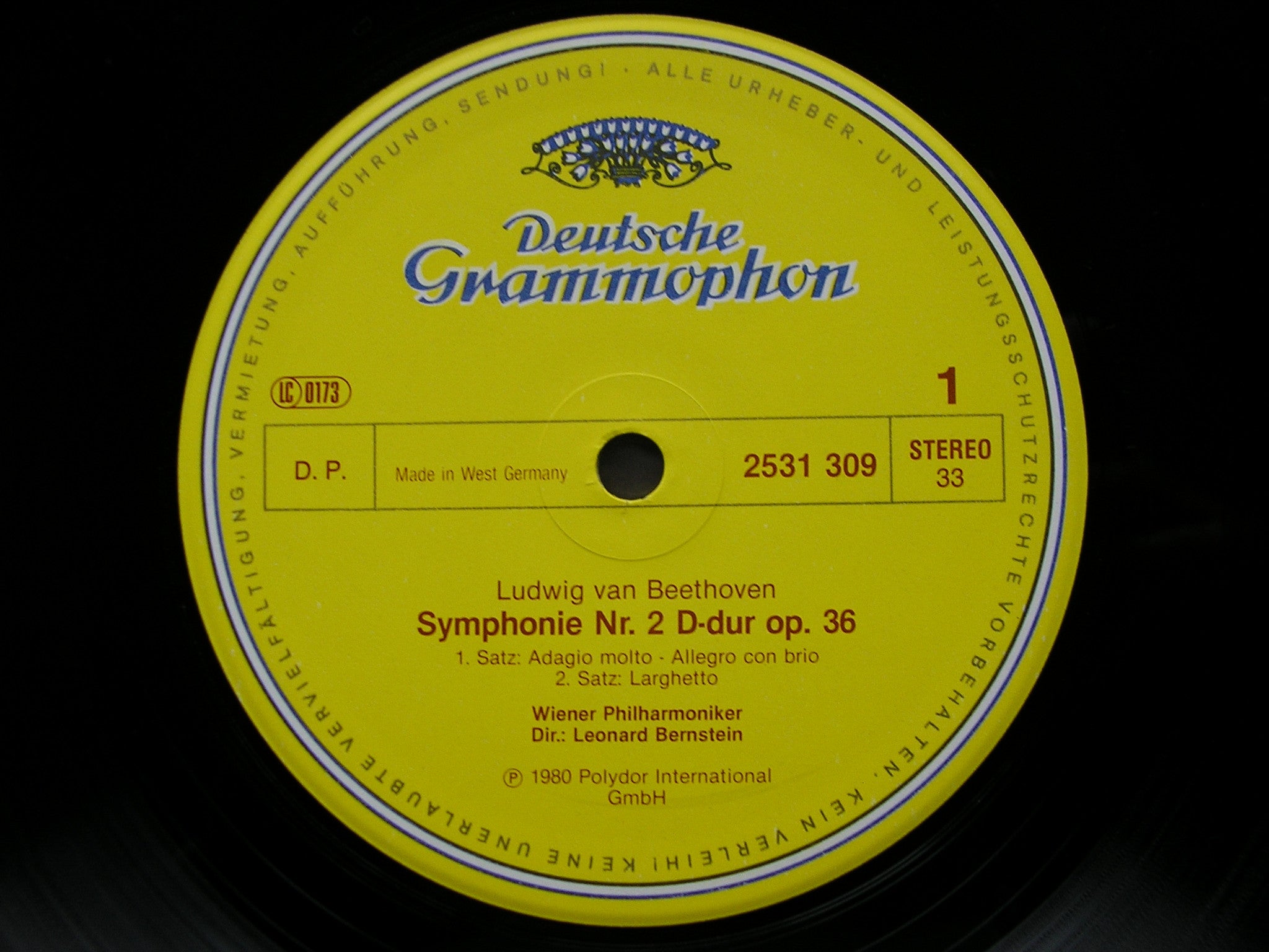 BEETHOVEN: THE NINE SYMPHONIES   BERNSTEIN / VIENNA  PHILHARMONIC  DG 8 LP