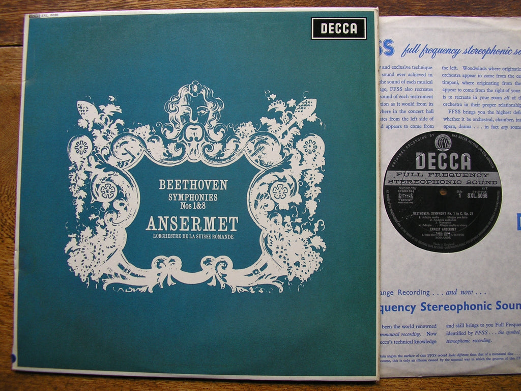 SXL 6096 BEETHOVEN: SYMPHONIES Nos. 1 & 8 ANSERMET / SUISSE ROMANDE