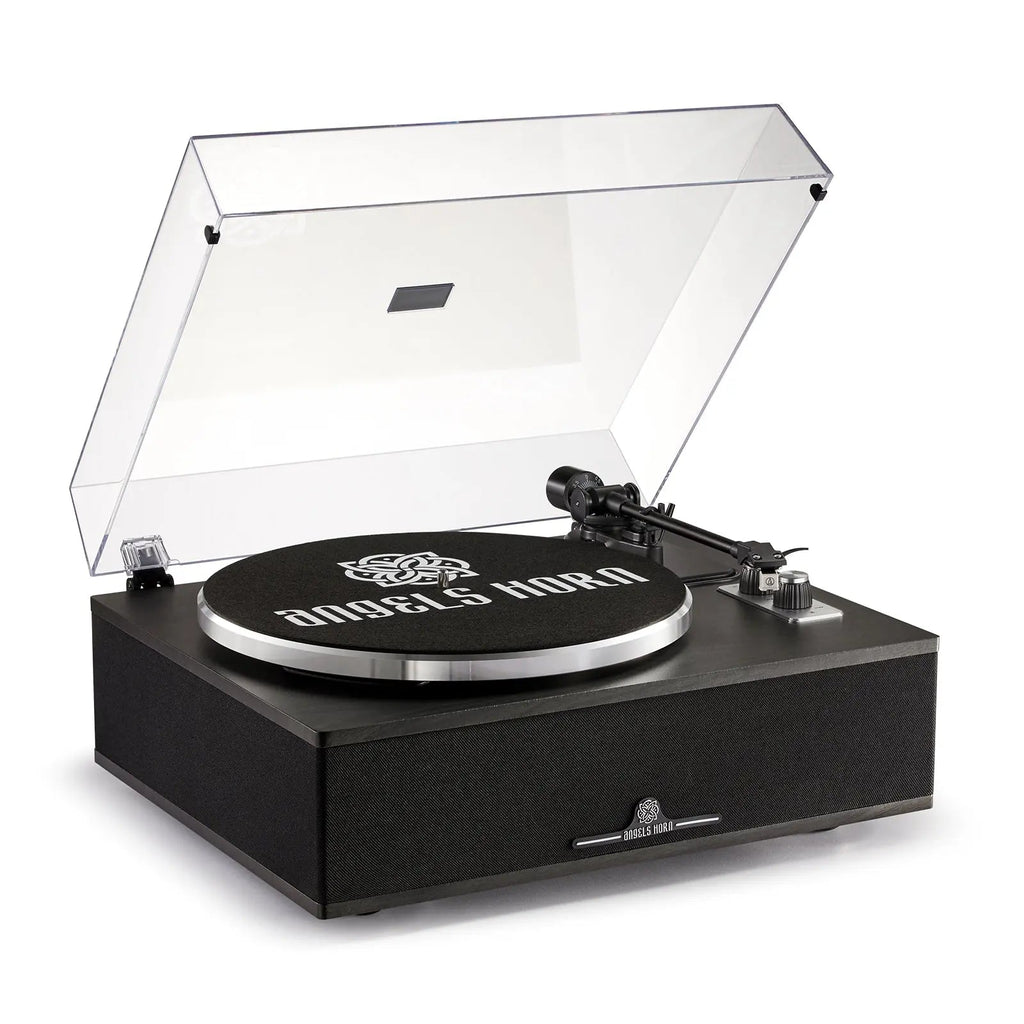 Angels Horn H019 Hi-Fi Bluetooth Turntable with Built-in Speakers vintage record player