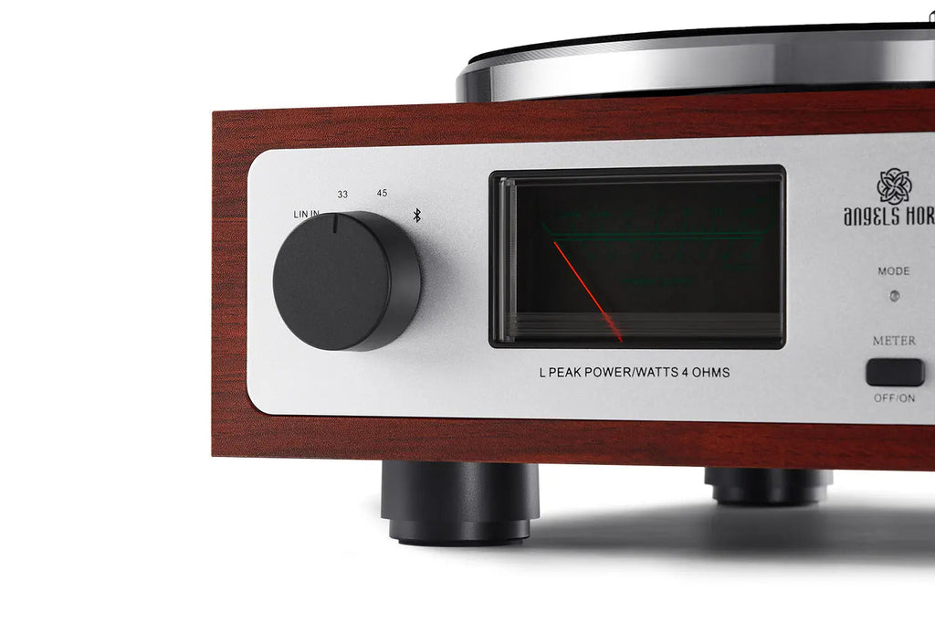 Angels Horn AH6 Hi-Fi Turntable System ¨C Premium Vinyl Record Player with Bookshelf Speakers