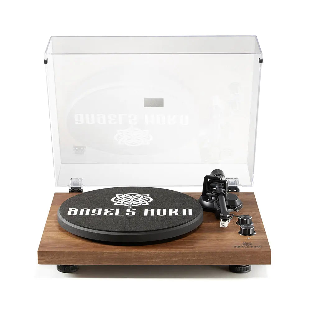 Angels Horn H00501 Hi-Fi Bluetooth Turntable with Stereo Bookshelf Speakers