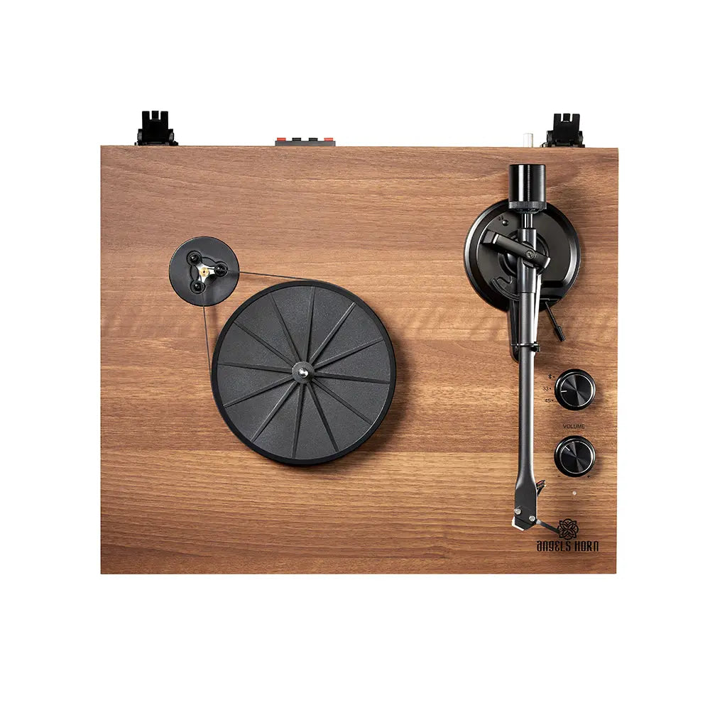 Angels Horn H00501 Hi-Fi Bluetooth Turntable with Stereo Bookshelf Speakers