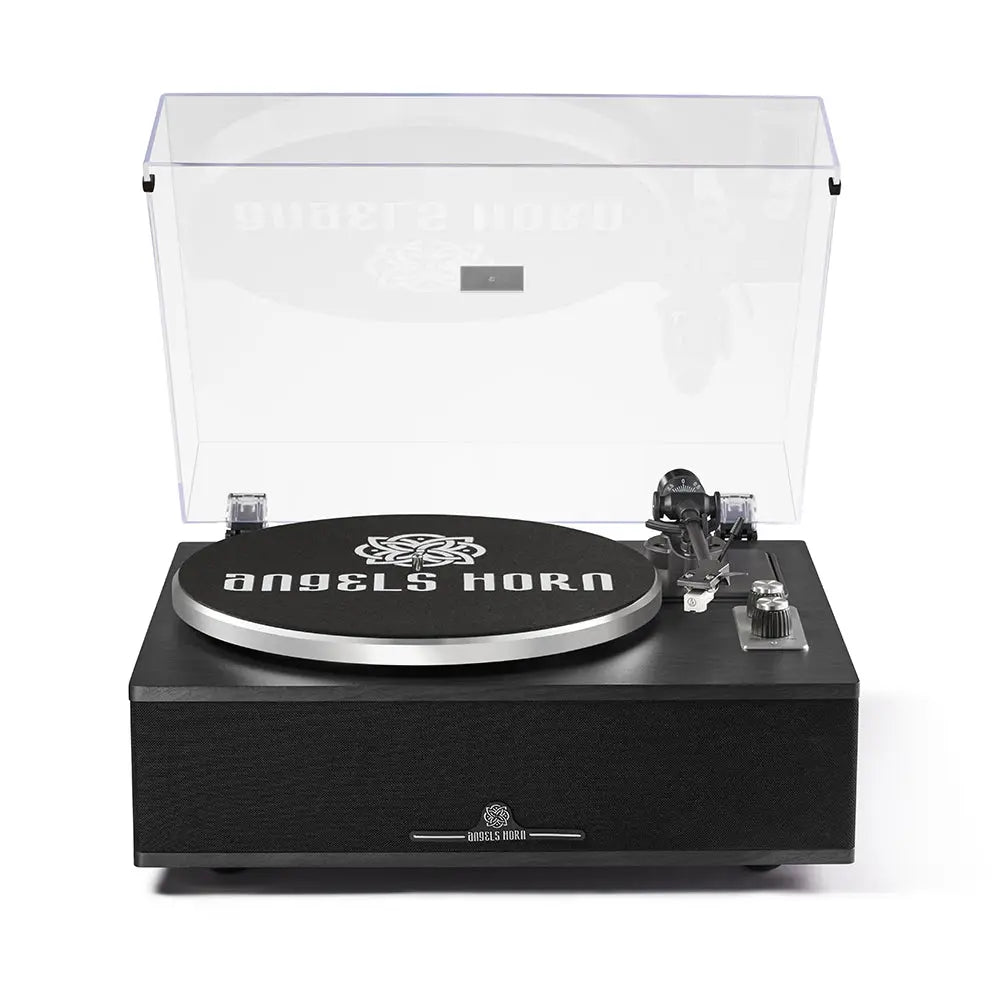 Angels Horn H019 Hi-Fi Bluetooth Turntable with Built-in Speakers vintage record player