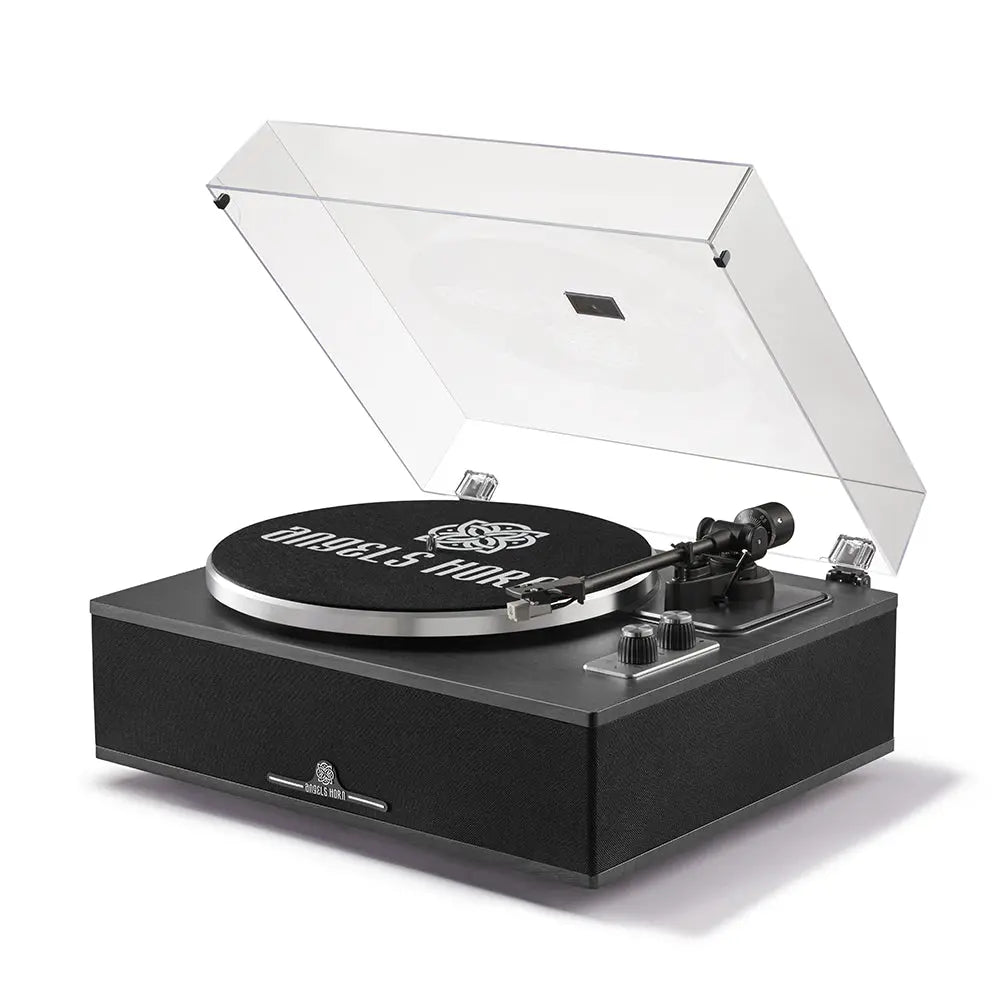Angels Horn H019 Hi-Fi Bluetooth Turntable with Built-in Speakers vintage record player
