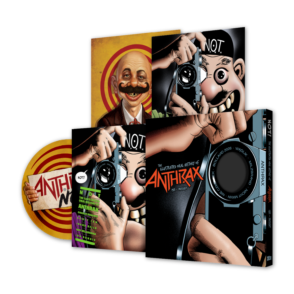 NOT: THE ILLUSTRATED ORAL HISTORY OF ANTHRAX + PICTURE DISC VINYL LP (SIGNED BY ANTHRAX)
