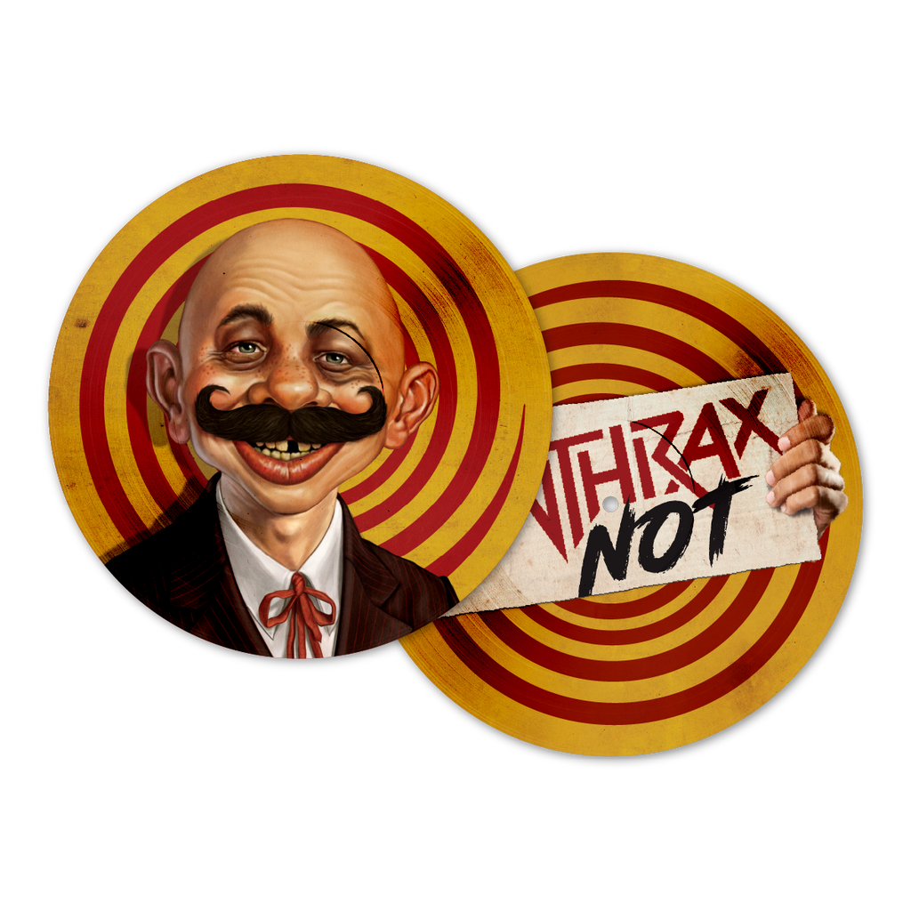 NOT: THE ILLUSTRATED ORAL HISTORY OF ANTHRAX + PICTURE DISC VINYL LP (SIGNED BY ANTHRAX)