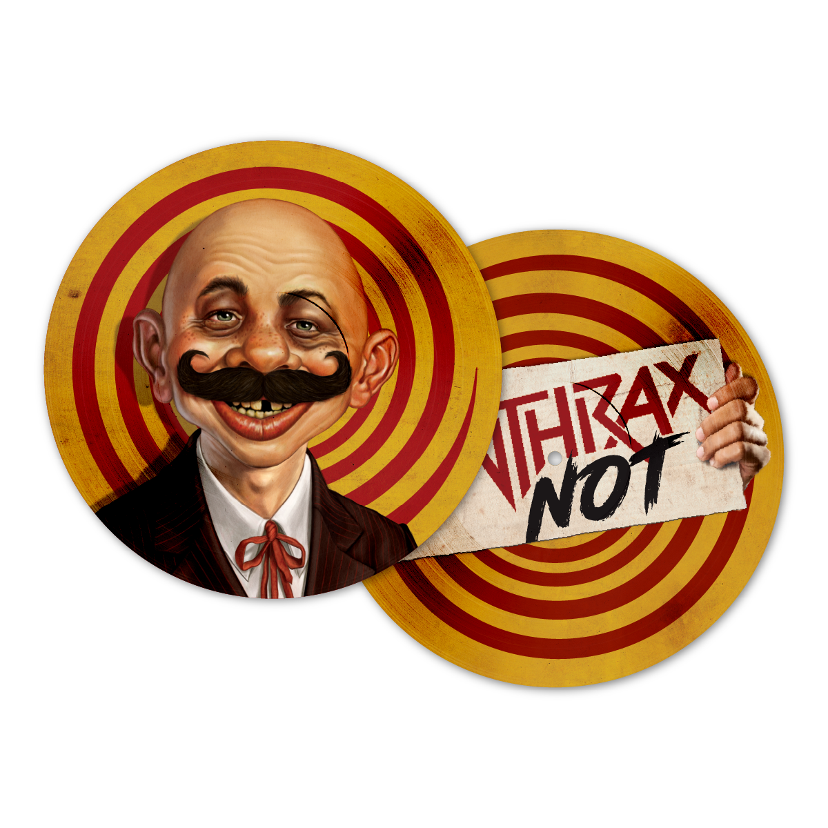 NOT: THE ILLUSTRATED ORAL HISTORY OF ANTHRAX + PICTURE DISC VINYL LP (SIGNED BY ANTHRAX)