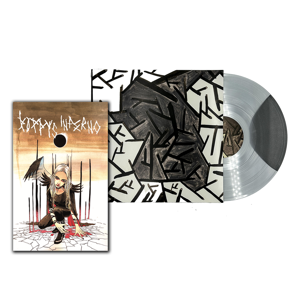 POPPY: POPPY'S INFERNO VARIANT #1 - HARDCOVER + 'MUSIC TO SCREAM TO' LP - LTD. - GRAY SWIRL