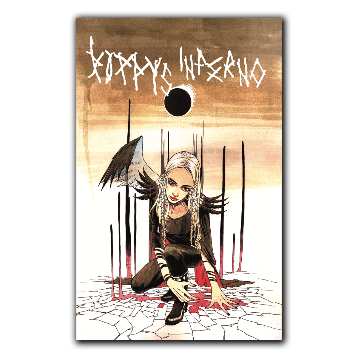 POPPY: POPPY'S INFERNO VARIANT #1 - HARDCOVER + 'MUSIC TO SCREAM TO' LP - LTD. - GRAY SWIRL