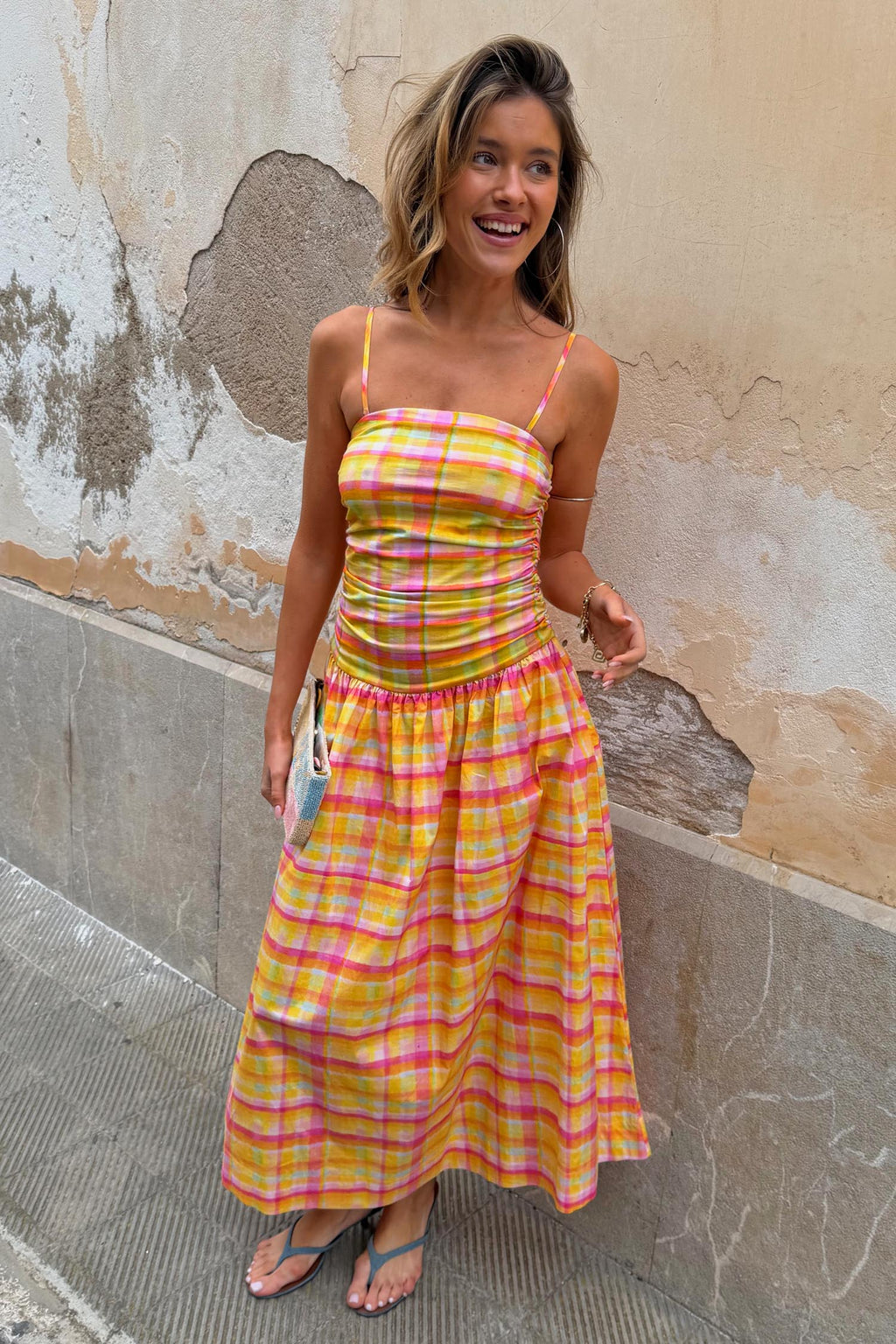 Check Lola Mid-axi Dress