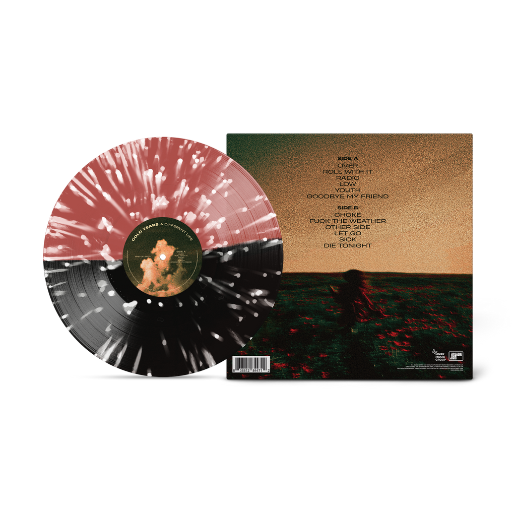 COLD YEARS 'A DIFFERENT LIFE' LP (Half Black, Half Blood Red w/ White Splatter Vinyl)