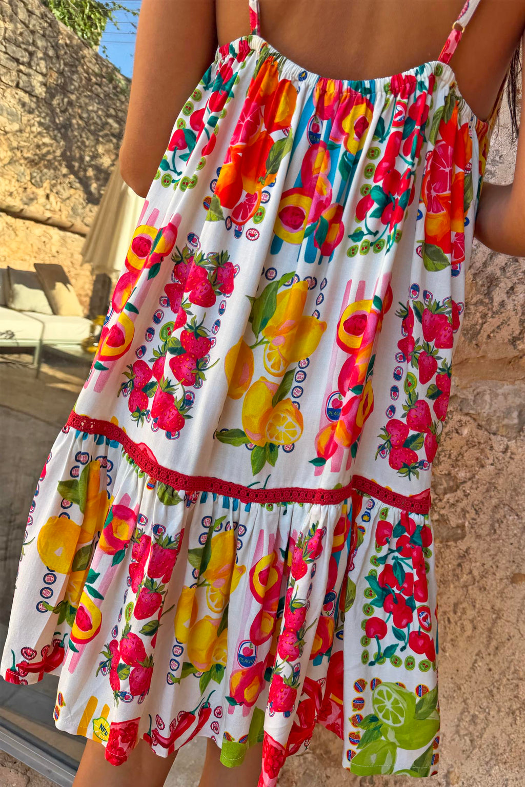 Fruit Stamps Mini Dress