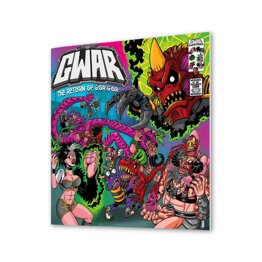 GWAR: 'THE RETURN OF GOR GOR' SIGNED PLATINUM EDITION COMIC BOOK + 'THE RETURN OF GOR GOR' LP - LTD. - FRUIT PUNCH