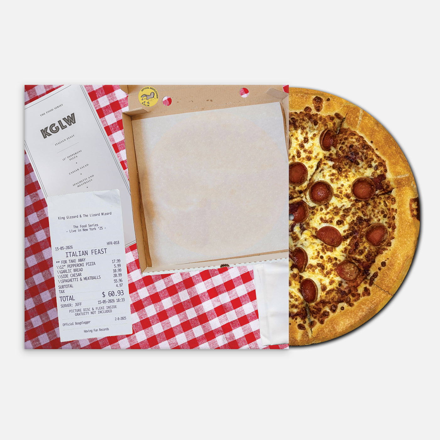 KING GIZZARD & THE LIZARD WIZARD 'ITALIAN FEAST' LP (Deluxe, Pizza & Spaghetti + Meatballs Picture Disc, Caesar Salad flexi 7" Vinyl)