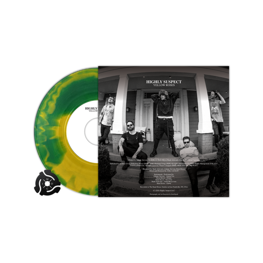 HIGHLY SUSPECT ‘YELLOW ROSES’ 7" (Exclusive, Evergreen & Yellow Canary A-Side/B-Side Vinyl)