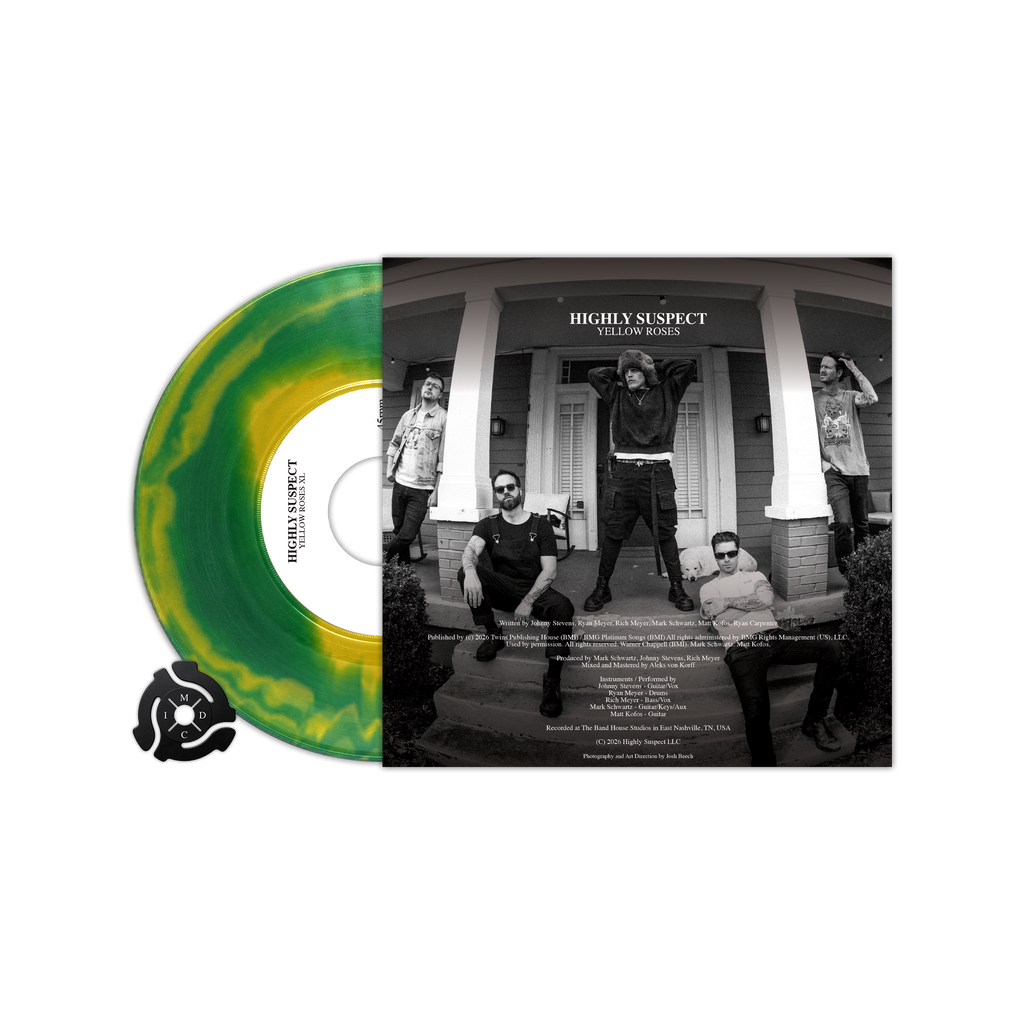 HIGHLY SUSPECT ‘YELLOW ROSES’ 7" (Exclusive, Evergreen & Yellow Canary A-Side/B-Side Vinyl)