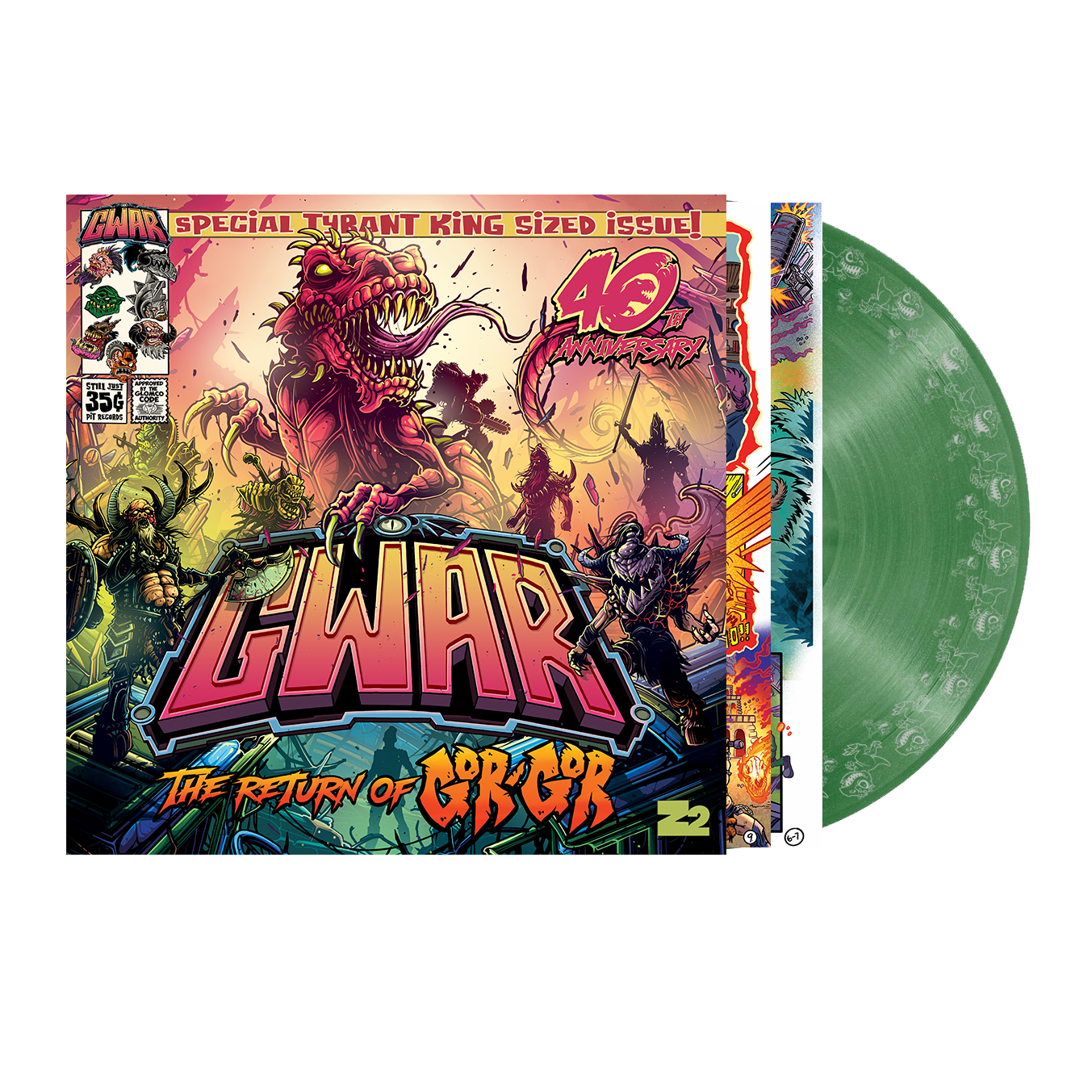 GWAR 'THE RETURN OF GOR GOR' LP - TRANSPARENT GREEN