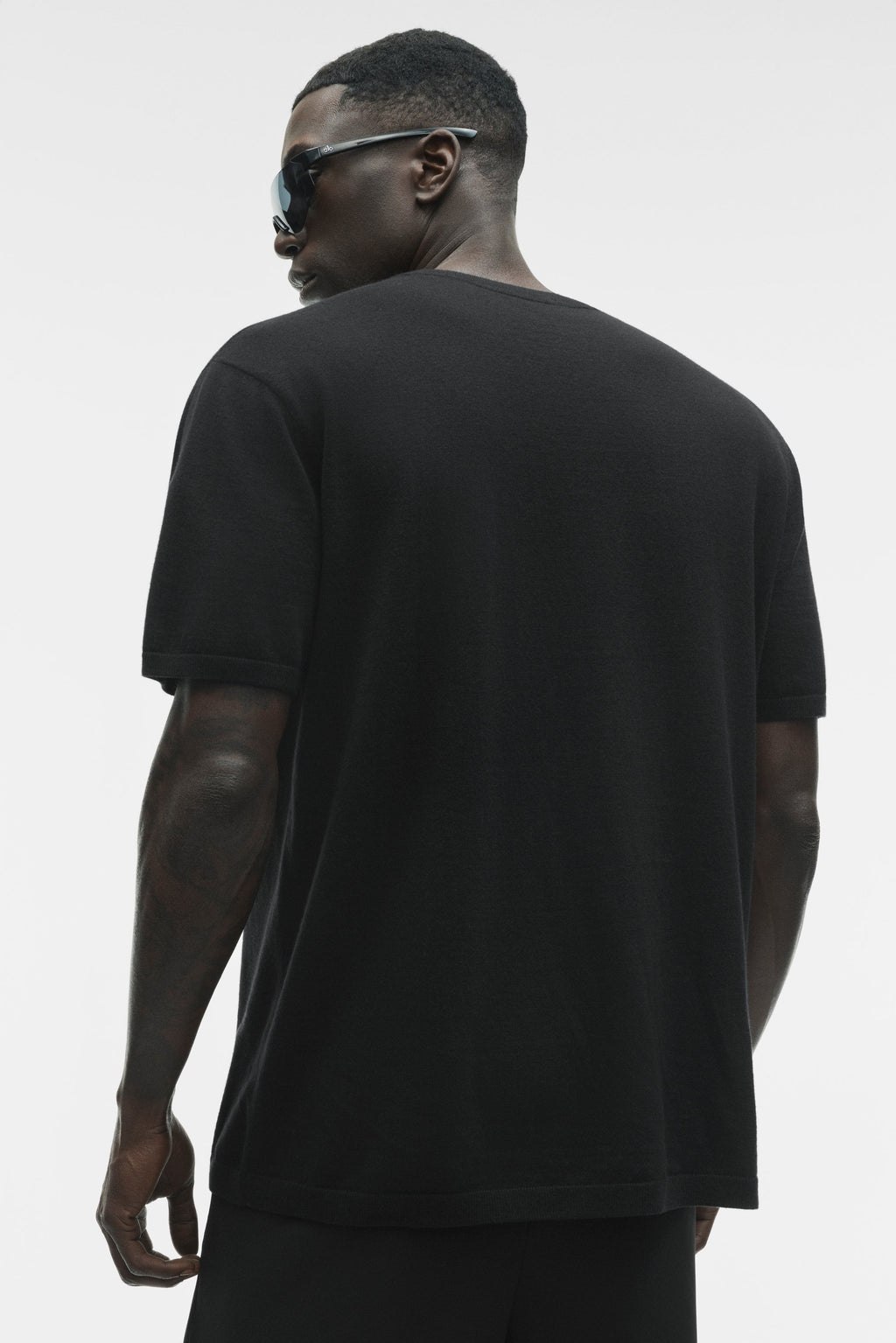 Cashmere Blend Ever Soft Short Sleeve Crew - Black