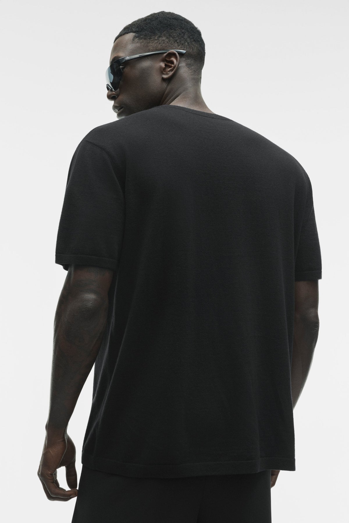 Cashmere Blend Ever Soft Short Sleeve Crew - Black