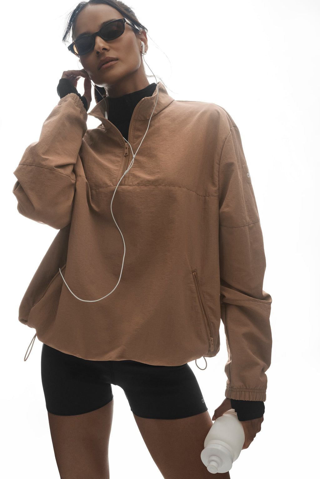 Light Weight Takeaway Track Pullover - Java Brown
