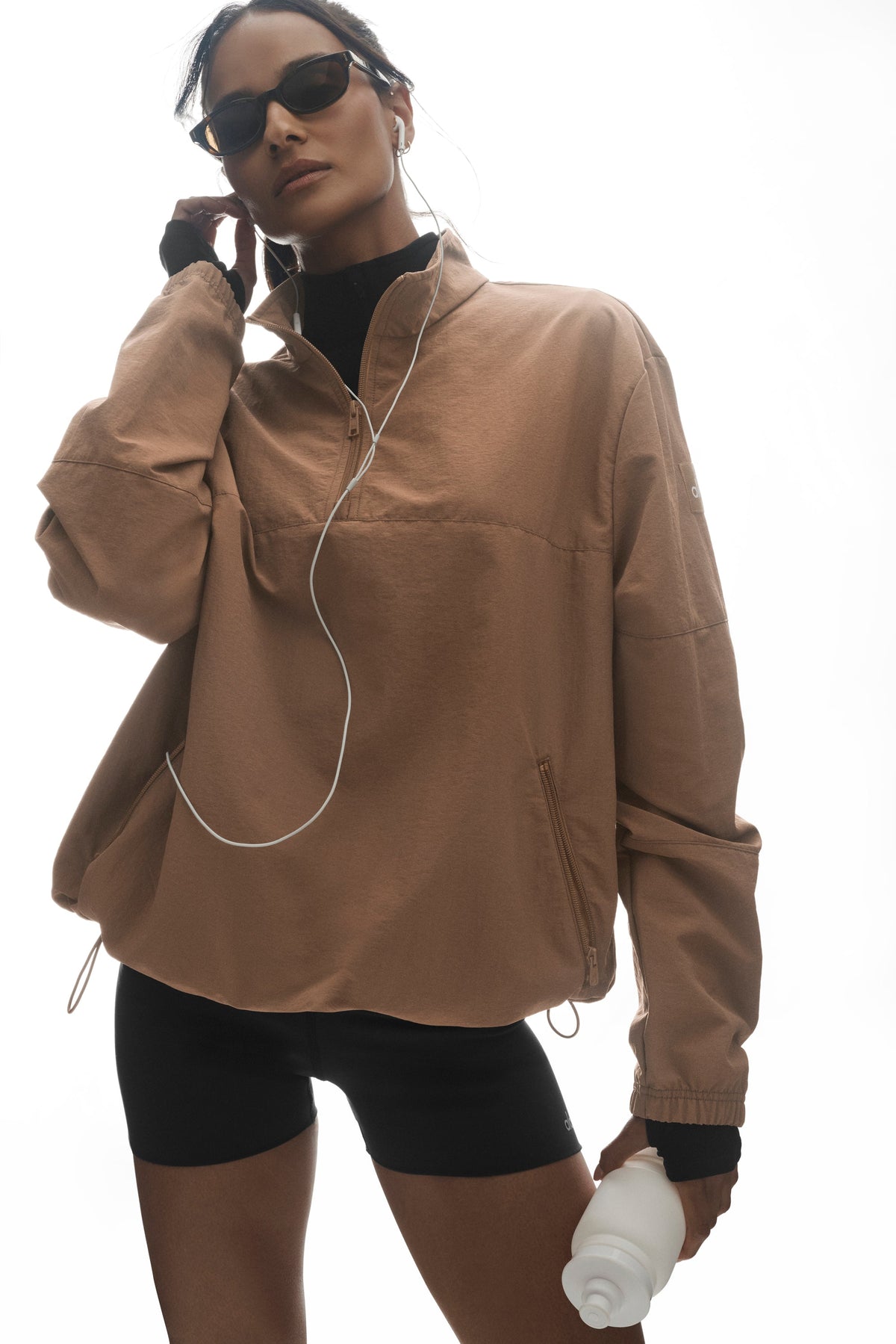 Light Weight Takeaway Track Pullover - Java Brown