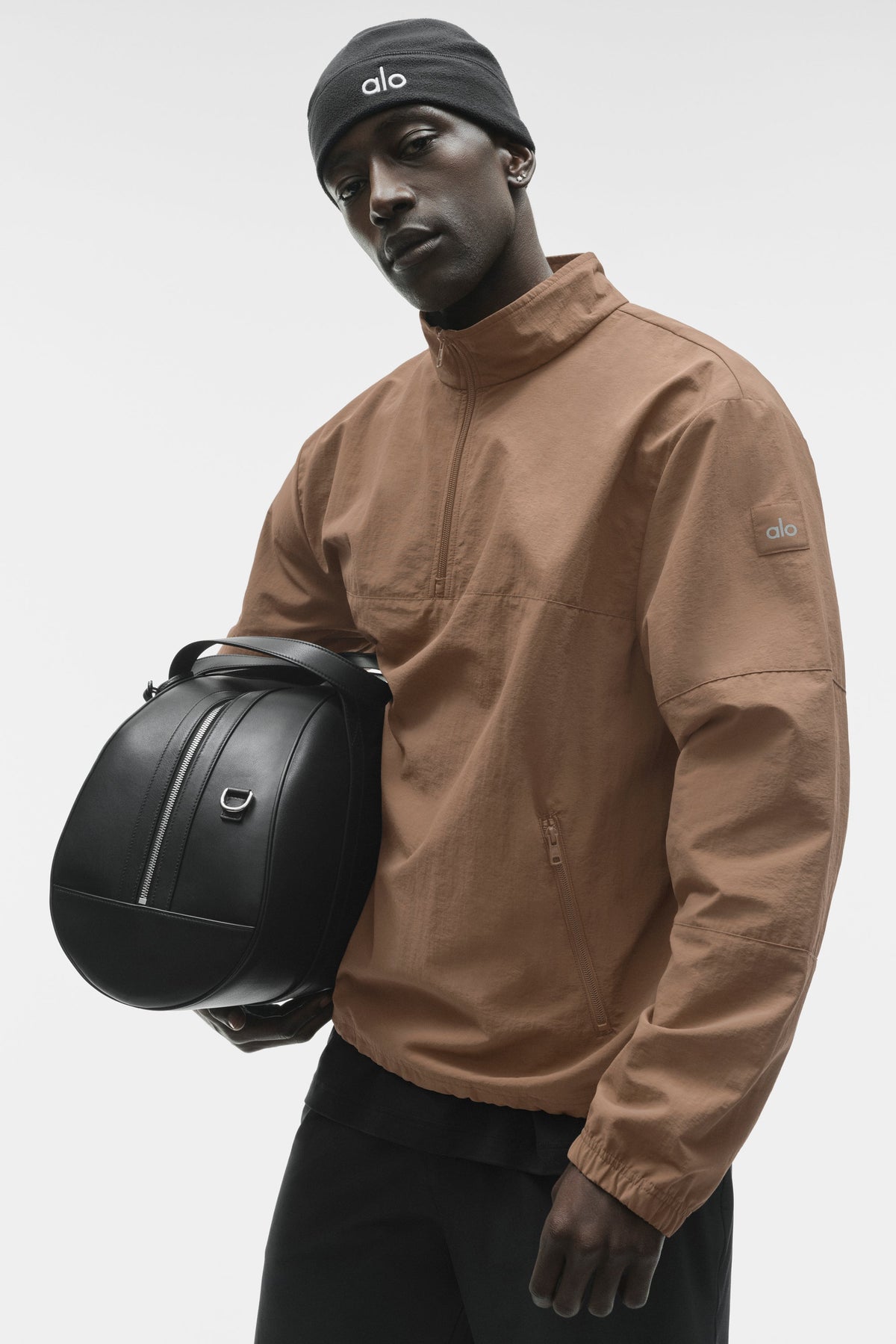 Light Weight Takeaway Track Pullover - Java Brown