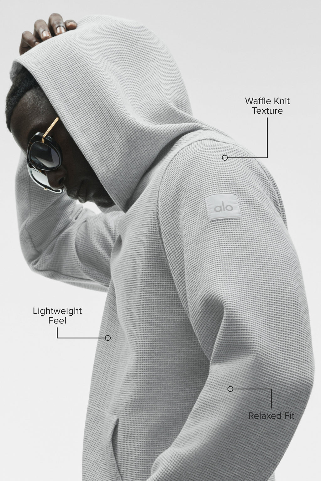 Waffle Lounge Hoodie - Athletic Heather Grey