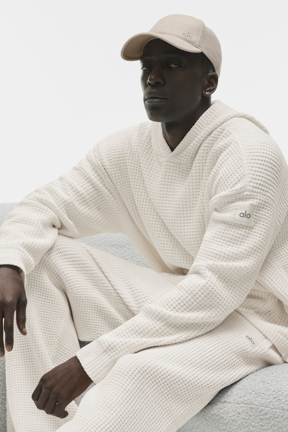 Waffle Chenille Edition Hoodie - Ivory