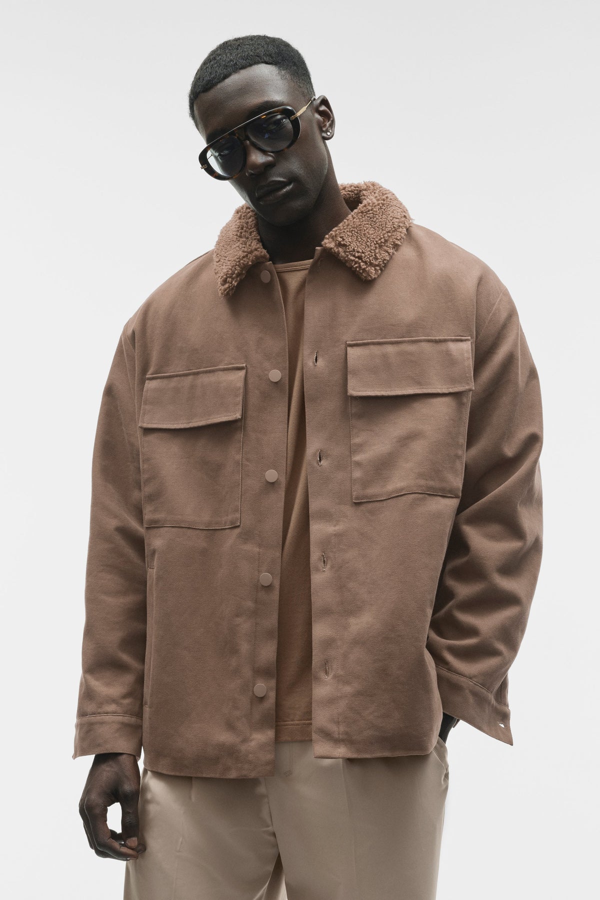 Canvas Utility Shacket - Java Brown