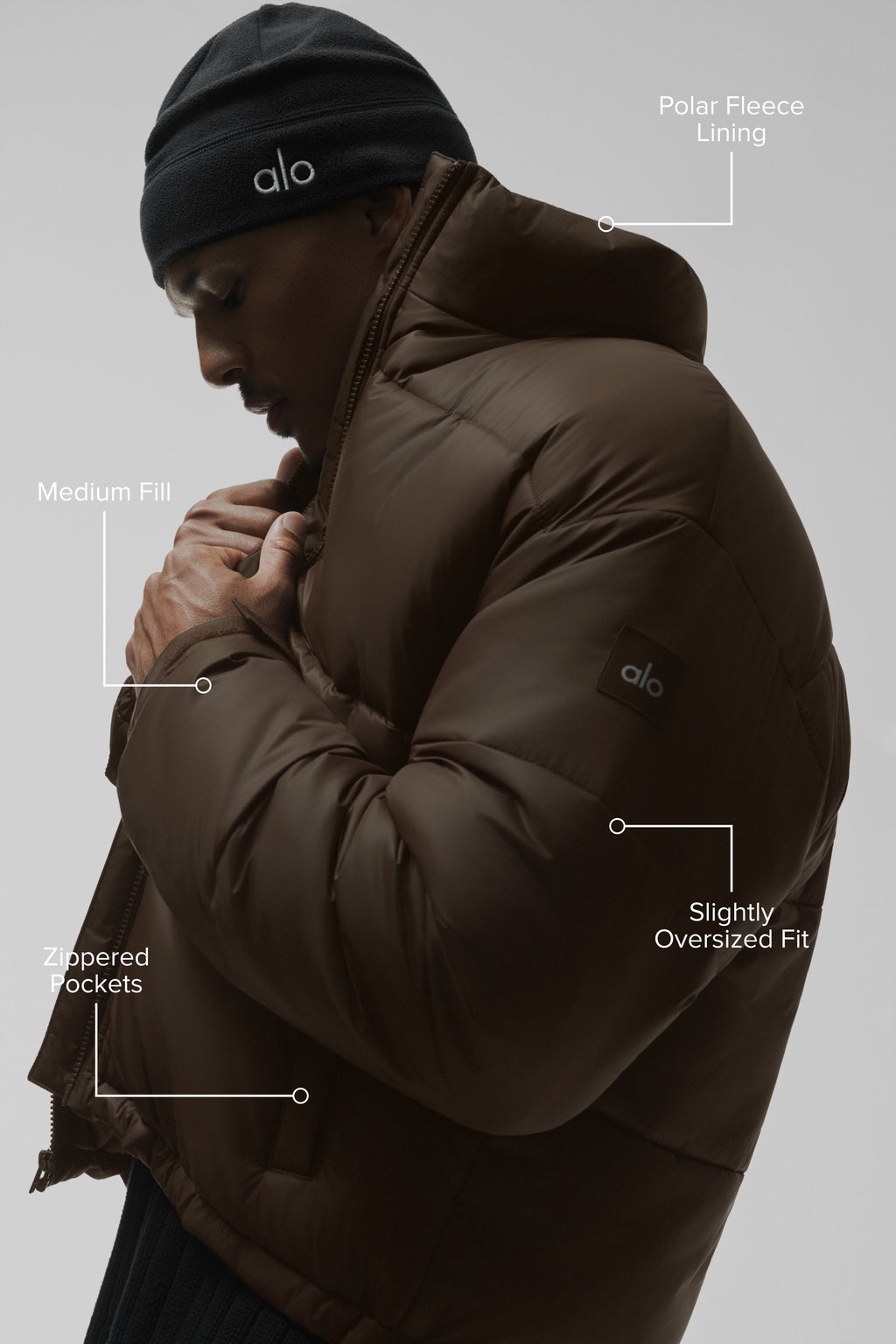 Cold Front Puffer Jacket - Espresso