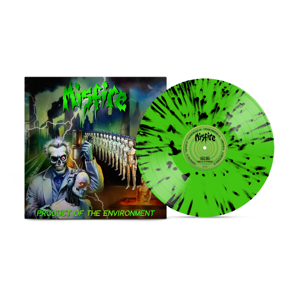 MISFIRE 'PRODUCT OF THE ENVIRONMENT' LP (Neon Green with Black Splatter Vinyl)