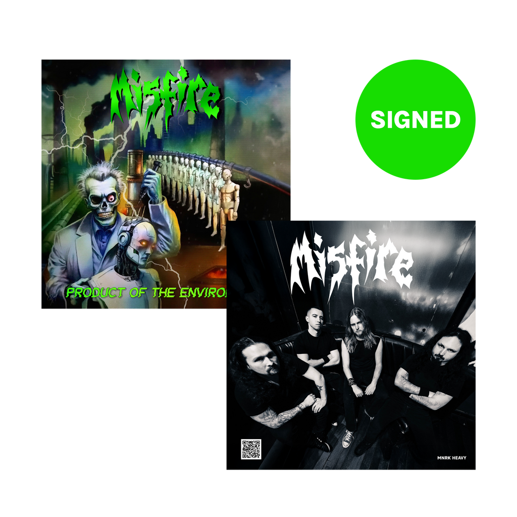 MISFIRE 'PRODUCT OF THE ENVIRONMENT' LP (Neon Green with Black Splatter Vinyl)