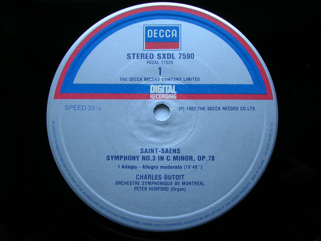 SAINT - SAENS: SYMPHONY No. 3     DUTOIT / MONTREAL SYMPHONY   SXDL 7590