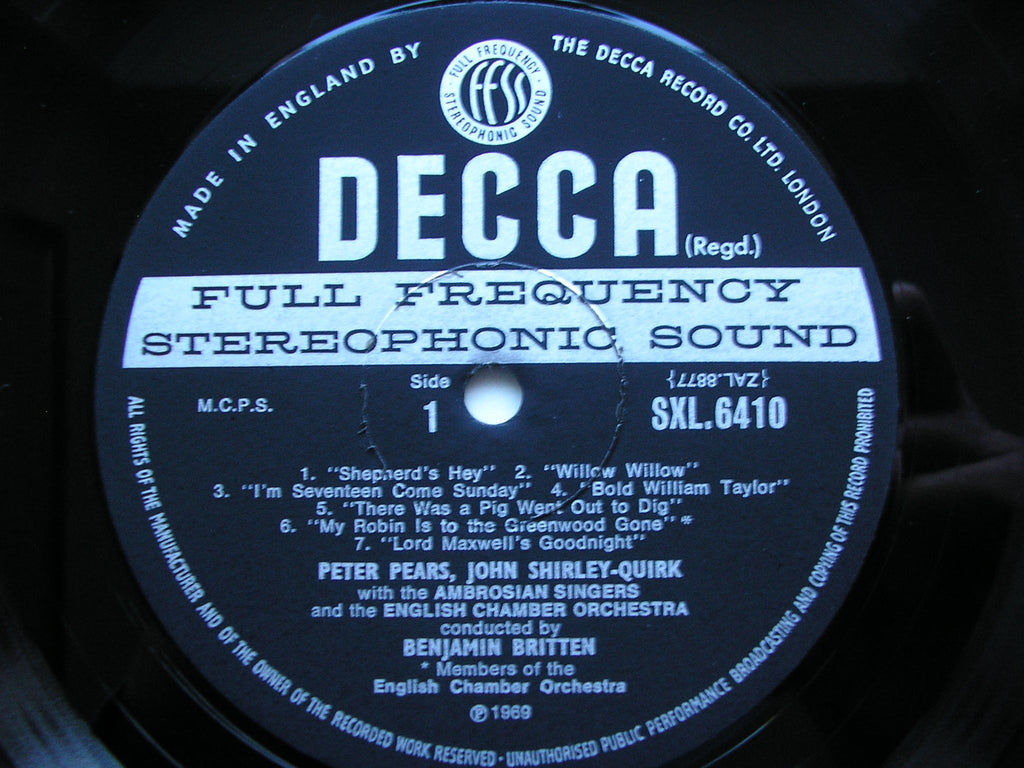 SXL 6410 SALUTE TO PERCY GRAINGER      PEARS / SHIRLEY-QUIRK / BRITTEN / TUNNARD      ED3