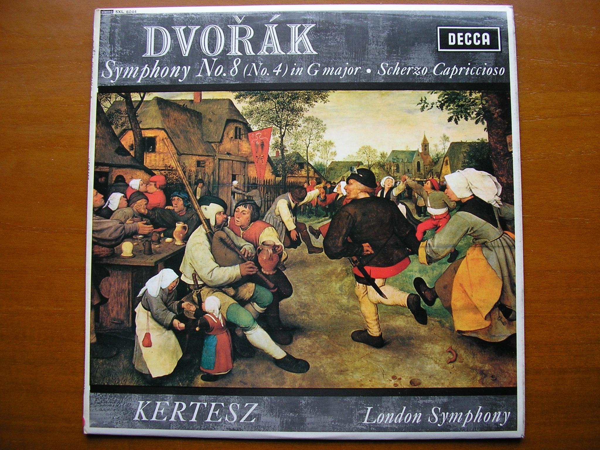 SXL 6044  DVORAK: SYMPHONY No. 8 / SCHERZO CAPRICCIOSO     KERTESZ / LONDON SYMPHONY     ED3