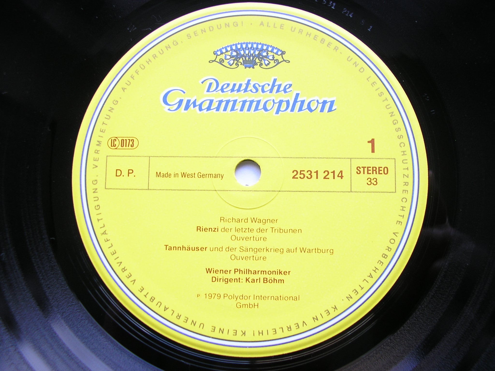 WAGNER: OVERTURES & PRELUDES   BOHM / VIENNA PHILHARMONIC     2531 214