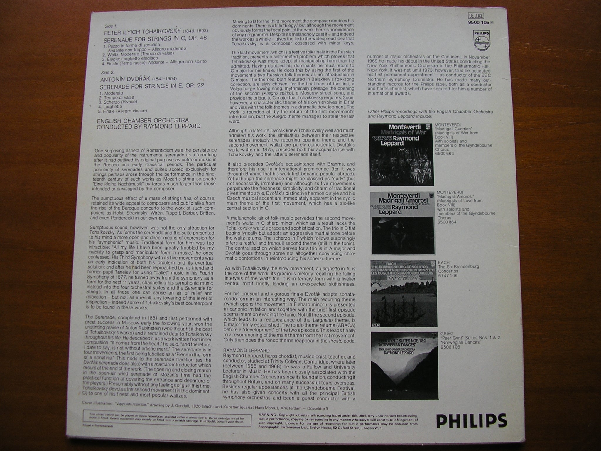 TCHAIKOVSKY & DVORAK: SERENADES FOR STRINGS     ENGLISH CHAMBER ORCHESTRA / LEPPARD     9500 105