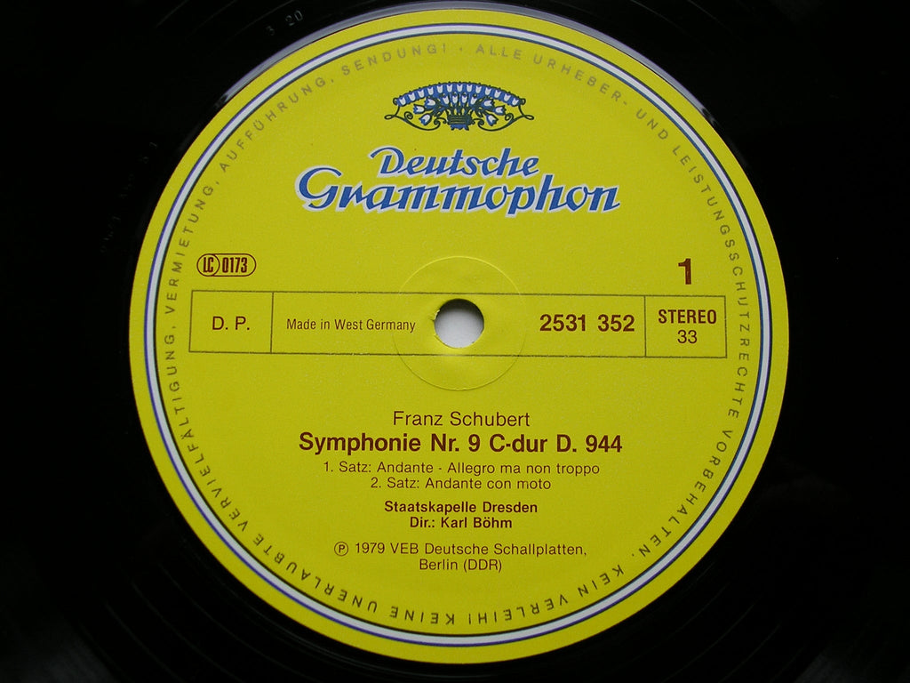 SCHUBERT: THE SYMPHONIES / ROSAMUNDE excerpts      BOHM / VPO / BPO / DSO    5 LP