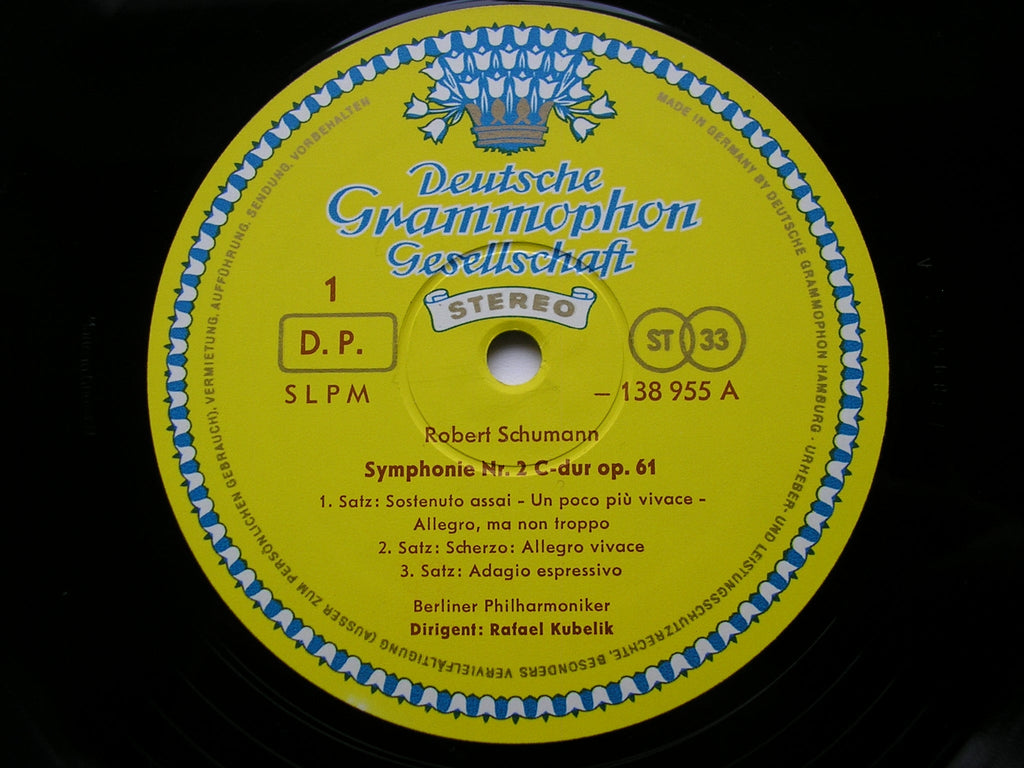 SCHUMANN: SYMPHONY No. 2 / GENOVEVA OVERTURE       KUBELIK / BERLIN PHILHARMONIC    138 955