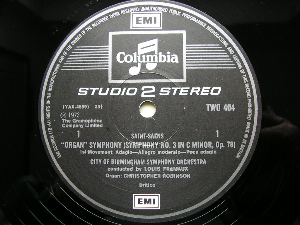 SAINT-SAENS: SYMPHONY No. 3     FREMAUX / CITY OF BIRMINGHAM SYMPHONY    TWO 404