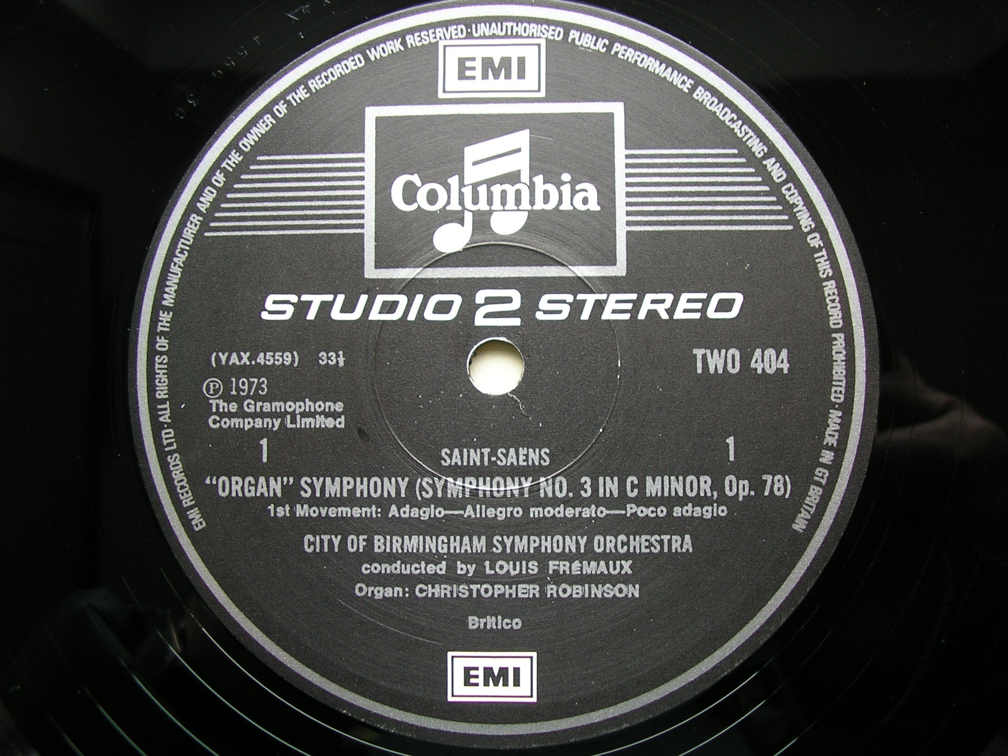 SAINT-SAENS: SYMPHONY No. 3     FREMAUX / CITY OF BIRMINGHAM SYMPHONY    TWO 404