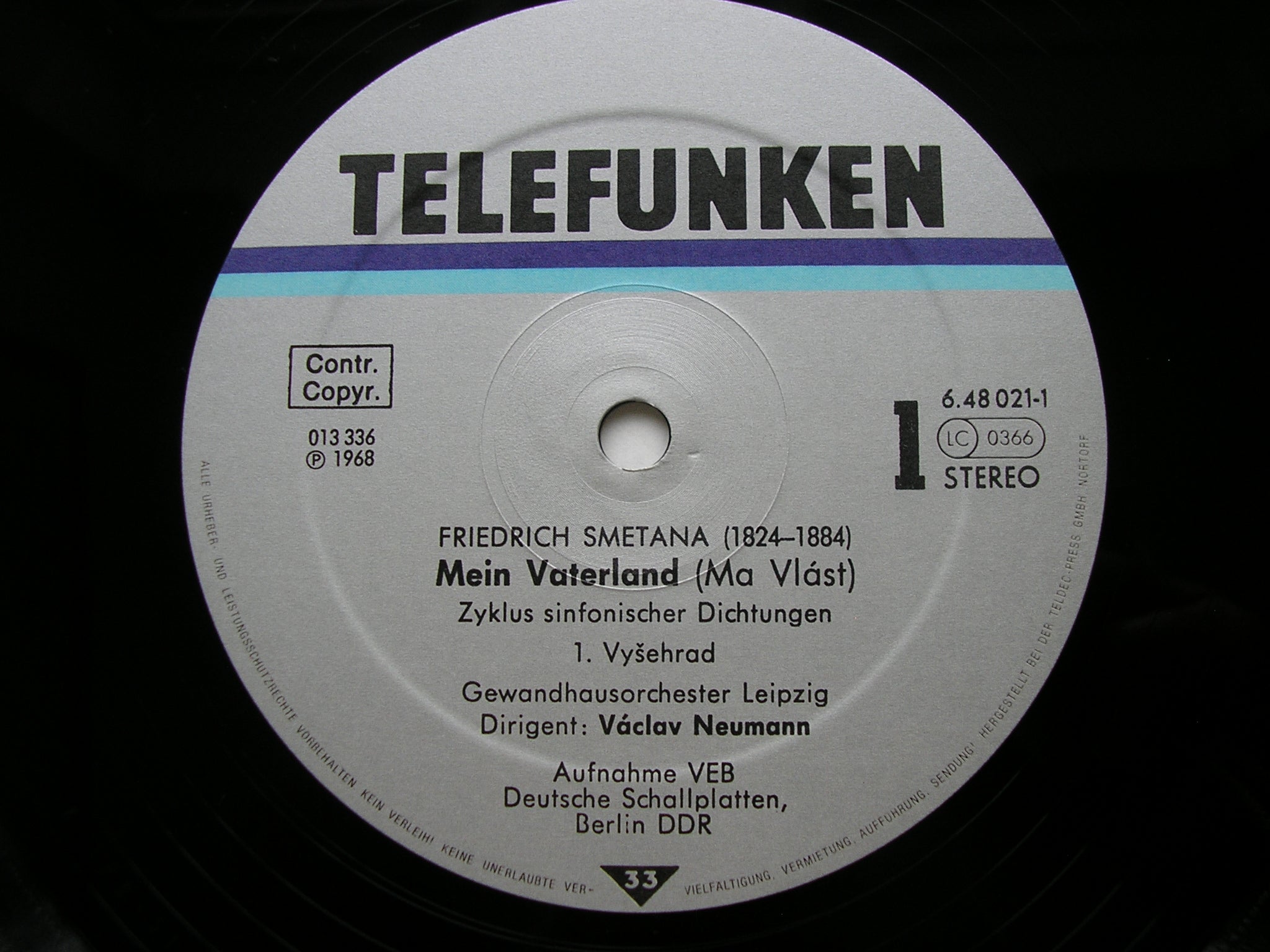 SMETANA: MA VLAST      LEIPZIG GEWANDHAUS ORCHESTRA / NEUMANN     2LP     6.48021
