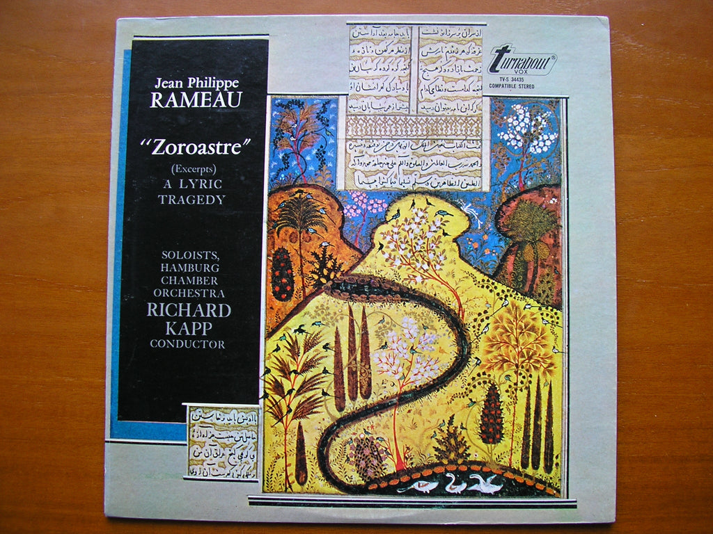 RAMEAU: ZOROASTRE (1749)   excerpts     SOLOISTS / HAMBURG CHAMBER ORCHESTRA / KAPP    TVS 34435
