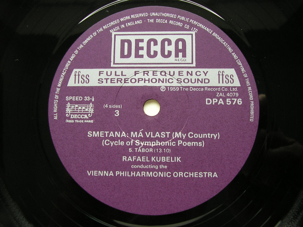 SMETANA: MA VLAST      KUBELIK / VIENNA PHILHARMONIC   2LP     DPA 575 - 6
