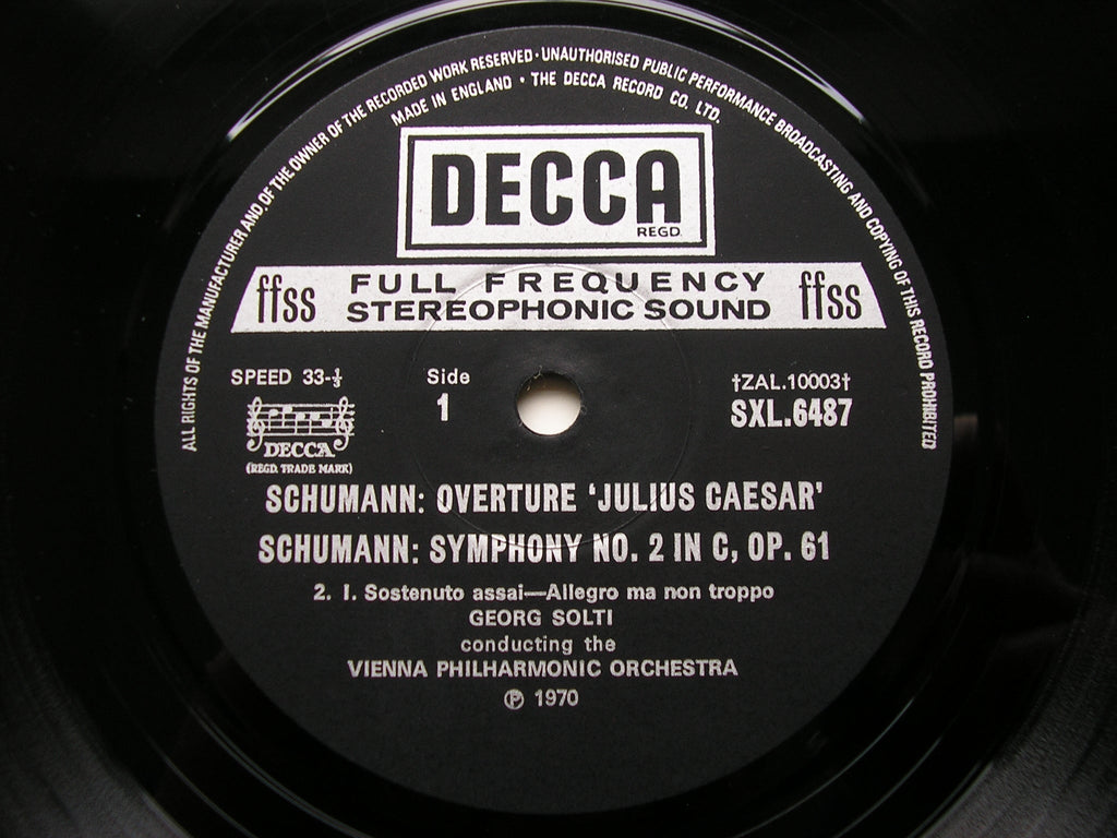SXL 6487 SCHUMANN: SYMPHONY No. 2 / OVERTURE Julius Caesar SOLTI / VIENNA PHILHARMONIC