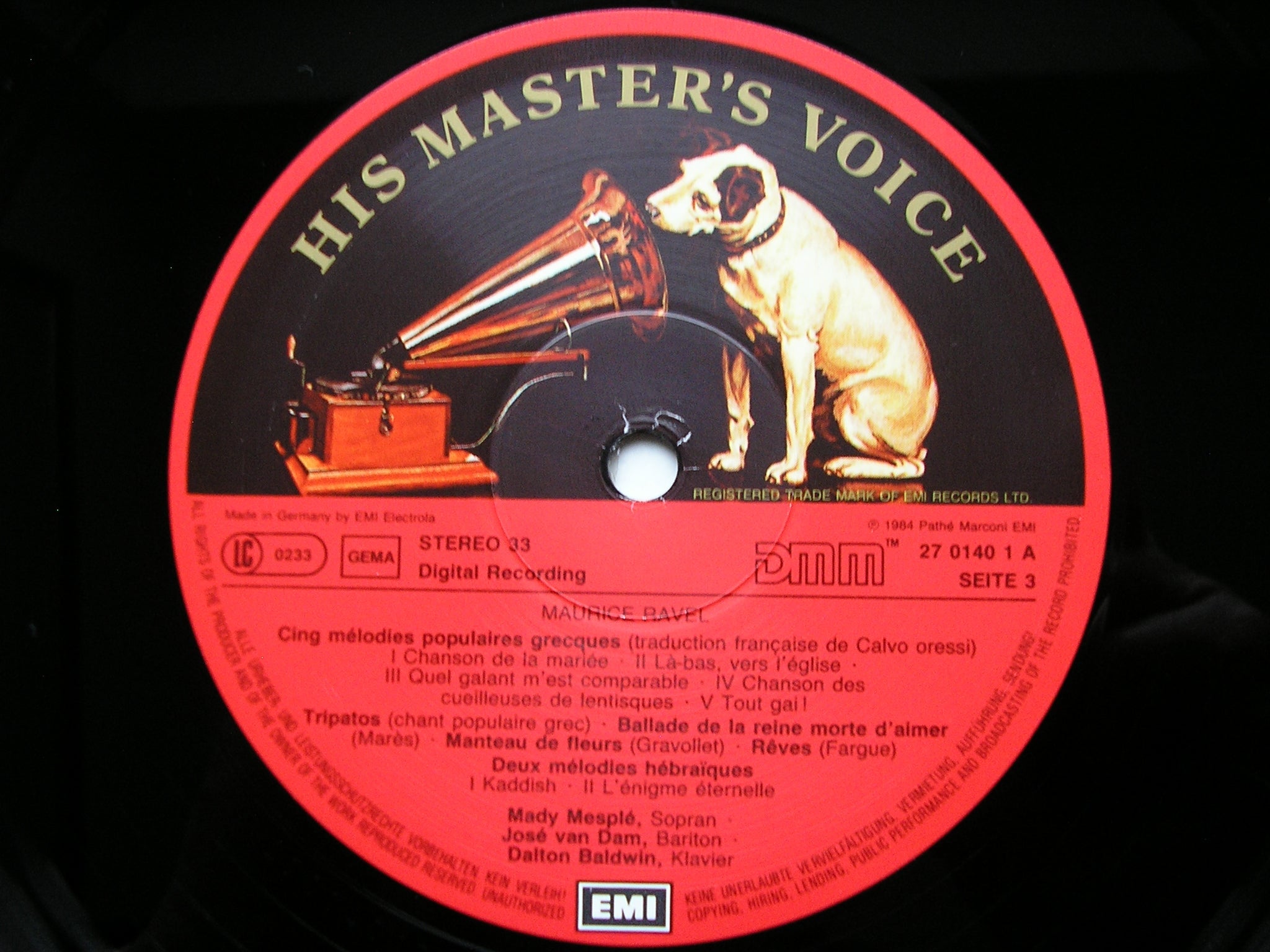 RAVEL: SONGS    BERGANZA / LOTT / MESPLE / NORMAN / BACQUIER / VAN DAM / BALDWIN / TOULOUSE ORCHESTRA / PLASSON     3LP    27 0139